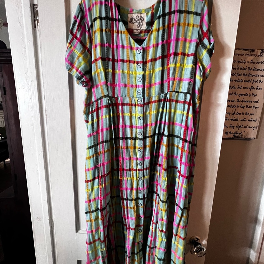 Ace & Jig Colorful Plaid Maxi Dress